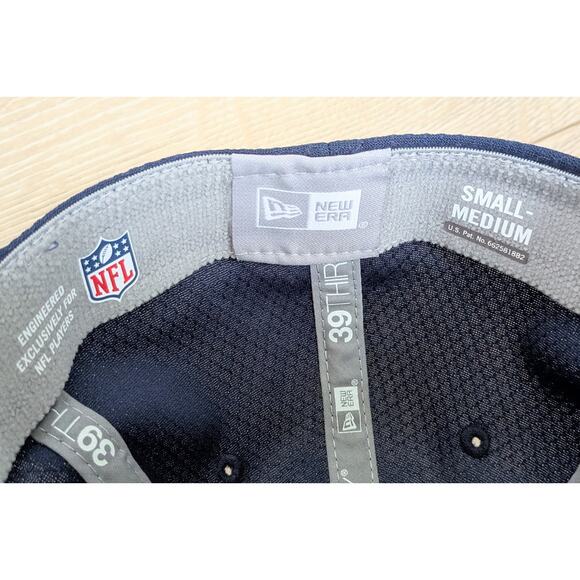 New Era 39Thirty New England Patriots Blue Fitted Embroidered Hat Small/Medium - Picture 11 of 15